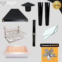 Kit Churrasqueira Gourmet completa preta, Tamanho P da Soberano Grill