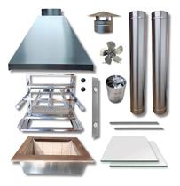 Kit Churrasqueira Gourmet INOX Pequeno 2 Dutos