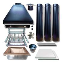 Kit churrasqueira Gourmet Médio Preto 3 tubos Kit churrasqueira Gourmet Médio Preto 3 tubos
