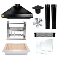 Kit Churrasqueira Gourmet Mod. 3 Águas Preta + Suporte Elevatório Kit Churrasqueira Gourmet Mod. 3 Águas Preta + Suporte Elevatório