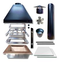 Kit Churrasqueira Gourmet Pequeno Preto 1 tubo