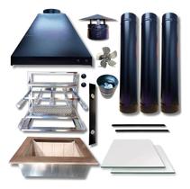 Kit Churrasqueira Gourmet Pequeno Preto 3 tubos Kit Churrasqueira Gourmet Pequeno Preto 3 tubos
