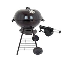 Kit Churrasqueira Roma 17 Preta e Soprador para Churrasco Compacta, Resistente e Acendimento Prático