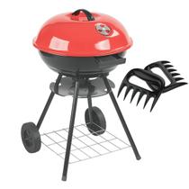 Kit Churrasqueira Roma 17 Vermelha Garra de Plástico para Churrasco Compacta, Resistente e Prática