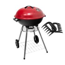 Kit Churrasqueira Roma 18 e Garra de Plástico para Churrasco Estrutura Resistente e Praticidade no Manuseio