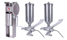 Kit Churros 1 Masseira Engrenagem E 2 Doceiras 2 Litros R2