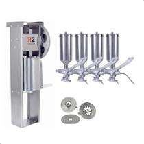 Kit Churros com 1 Masseira Engrenagem E 4 Doceiras 2 Litros R2