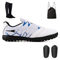 Kit Chuteira Adulta Society + Mochila + Meião e Caneleira Kit Chuteira Adulta Society + Mochila + Meião e Caneleira