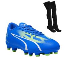 Kit Chuteira Campo Puma Ultra Play Infantil + Meião Kit Chuteira Campo Puma Ultra Play Infantil + Meião