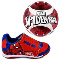 Kit Chuteira e Bola Marvel Homem Aranha Infantil Original