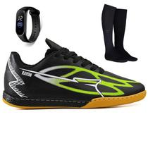 Kit Chuteira Futsal Futebol Quadra Salao + Meião + Relogio Adulto Kit Chuteira Futsal Futebol Quadra Salao + Meião + Relogio Adulto