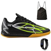Kit Chuteira Futsal Futebol Quadra Salao + Mochila + Relogio Adulto Kit Chuteira Futsal Futebol Quadra Salao + Mochila + Relogio Adulto