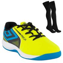 Kit Chuteira Futsal Umbro Pro 5 Jr + Par De Meião Kit Chuteira Futsal Umbro Pro 5 Jr + Par De Meião