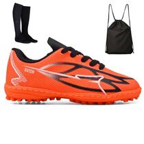 Kit Chuteira Infantil Futebol Campo Society Meninos + Mochila + Meião Kit Chuteira Infantil Futebol Campo Society Meninos + Mochila + Meião