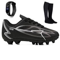 Kit Chuteira Infantil Futebol Meninos Trava Campo Grama Natural + Meião + Relogio Kit Chuteira Infantil Futebol Meninos Trava Campo Grama Natural + Meião + Relogio