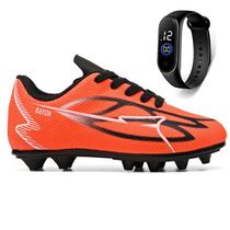 Kit Chuteira Infantil Futebol Meninos Trava Campo Grama Natural + Relogio Kit Chuteira Infantil Futebol Meninos Trava Campo Grama Natural + Relogio