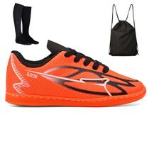 Kit Chuteira Infantil Futsal Meninos Quadra Futebol de Salão + Mochila + Meião Kit Chuteira Infantil Futsal Meninos Quadra Futebol de Salão + Mochila + Meião