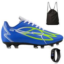 Kit Chuteira Sintetica Futebol Campo Gramado Natural + Mochila + Relogio Adulto Kit Chuteira Sintetica Futebol Campo Gramado Natural + Mochila + Relogio Adulto