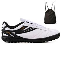 Kit Chuteira Society Couro Campo Grama Sintetica + Mochila Adulto Kit Chuteira Society Couro Campo Grama Sintetica + Mochila Adulto