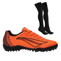 Kit Chuteira Society Penalty Bravo XXII Kids + Meião