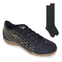 Kit Chuteira Society Penalty Garra Infantil + Par de Meião