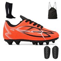 Kit Chuteira Trava Infantil Resistente + Mochila Bag + Meião e Caneleira Kit Chuteira Trava Infantil Resistente + Mochila Bag + Meião e Caneleira