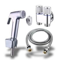 Kit Chuveirinho Ducha Higiênica com Registro de Meia Polegada e Saída Dupla