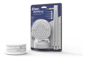 Kit Chuveiro Ducha EnerBanho 4T Branco 6800W 220V + Braço Para Chuveiro 30Cm Enerbras