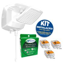Kit Chuveiro Ducha Futura Eletrônica 5500W 127v Lorenzetti + Conector De Emenda + Fita Veda Rosca