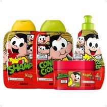 Kit Cia da Natureza Magali Kids Cabelos Ondulados e Cacheados: Shampoo, Condicionador, Máscara e Umidificador de Cachos