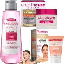 Kit Cicatricure Água Micelar Protetor Solar Fps50 Facial
