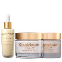 Kit Cicatricure Gold Lift - Creme Diurno 50g + Creme Noturno 50g + Sérum Facial 30ml