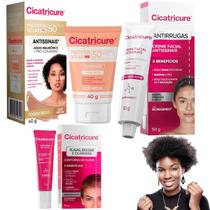 Kit Cicatricure Protetor Facial Média Contorno Olhos Creme