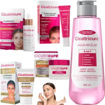 Kit Cicatricure Protetor Solar Micelar Clareador Contorno