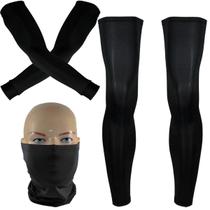 Kit ciclismo 1 par de manguitos 1 bandana 1 par de pernitos P M G GG manguito pernito