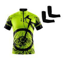Kit Ciclismo Bike Camisa C/ Proteção UV + Manguitos