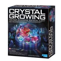 Kit científico 4M Crystal Growing com luz LED que muda de cor