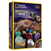 Kit científico National Geographic Birthstone Dig com 12 pedras