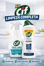 Kit cif limpeza pesada 1 tira limo 500ml e 1 cif cremoso 250ml