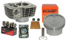 Kit Cilindro 190cc Cg 150 Pistão Kmp Comando Bravo 315 WGK - Cilindro Ret Pistao Kmp