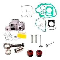 Kit Cilindro Biela Válvulas Metal Leve Cg Titan 150 Fan Bros
