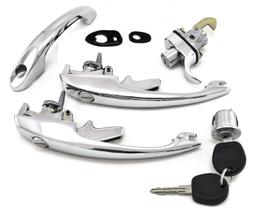 Kit Cilindro de Ignição Maçanetas das Portas Fecho do Motor e Alça do Capô Metal Cromado para Fusca a partir de 1978 Kit Cilindro de Ignição Maçanetas das Portas Fecho do Motor e Alça do Capô Metal Cromado para Fusca a partir de 1978
