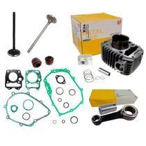 Kit cilindro honda biz 125 metal leve 09/16 biela juntas válvulas