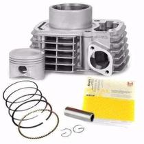 Kit Cilindro Motor Cg Titan 150 Fan Pistao Anéis Metal Leve