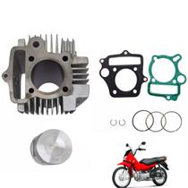 Kit Cilindro Pistão Motor Anéis Pop 100 2009 Á 2015 Original Honda