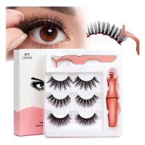 Kit Cílios E Delineador Magnéticos Com Pinça Magnetic Eyelashesb NUMERO ENVIADA ALEATORIAMENTE