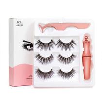 Kit Cílios E Delineador Magnéticos Com Pinça - Novidade - Magnetic Eyelashes