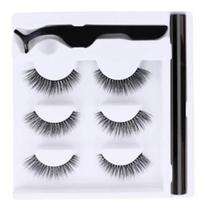 Kit Cílios Magnéticos Postiços Com Imã + Delineador