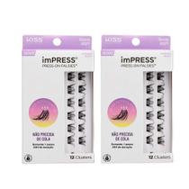 Kit Cílios Postiços imPRESS Mini Refil Ousado Wispy 2 unid - Kiss New York