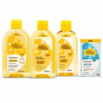 Kit Cimed João e Maria Baby: Shampoo, Óleo De Massagem, Colônia 200ml e Sabonete Em Barra Karité 75g Kit Cimed João e Maria Baby: Shampoo, Óleo De Massagem, Colônia 200ml e Sabonete Em Barra Karité 75g